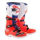 ALPINESTARS Boots TECH 5 Red Fluo / Blue / White S ALPINESTARS Boots TECH 5 Red Fluo / Blue / White