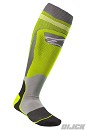 ALPINESTARS MX Plus-1 Socks Yellow Fluor/ Cool Gra ALPINESTARS MX Plus-1 Socks Yellow Fluor / Cool Gray