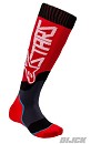 ALPINESTARS MX Plus-2 Socks Red / White Fluor Size ALPINESTARS MX Plus-2 Socks Red / White